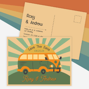 Carte Postale Vélo d'été rétro mariage