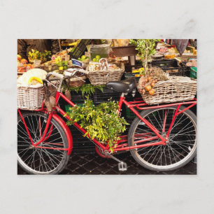 Carte Postale Vélo du marché agricole