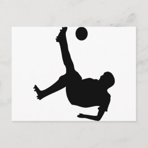 Carte Postale vélo kick soccer joueur