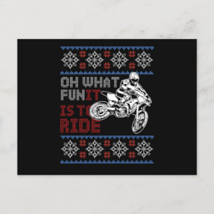 Carte Postale Vélo moto motocross Noël motocross cadeau Noël