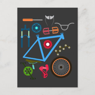 Carte Postale Vélo Mountain Vélo en montée Shift MTB Rider