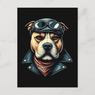 Carte Postale Vélo Pitbull vintage