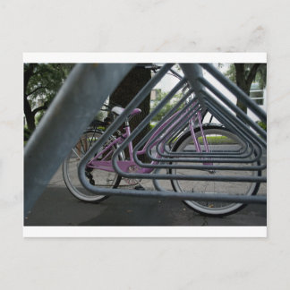 Carte Postale vélo rose