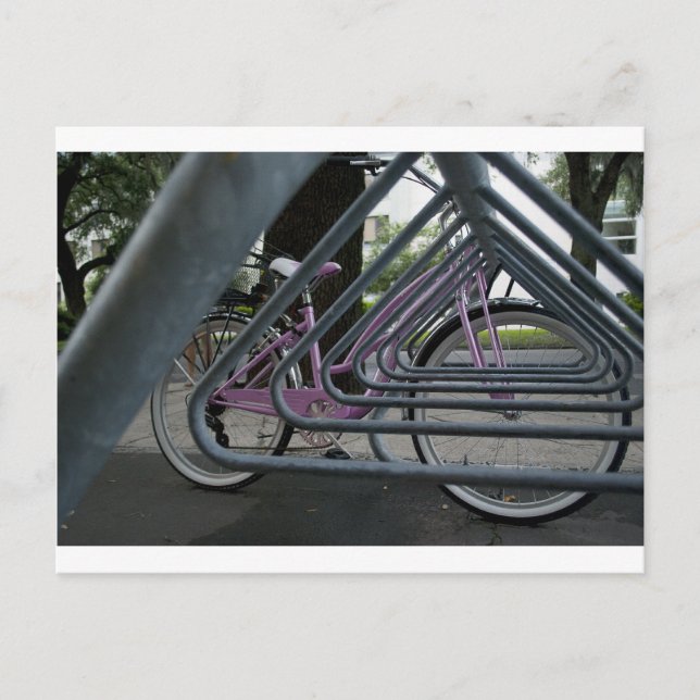 Carte Postale vélo rose (Devant)