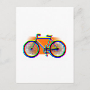 Carte Postale Vélo Roues Sport Famille Ami Destiny Arc-en-ciel
