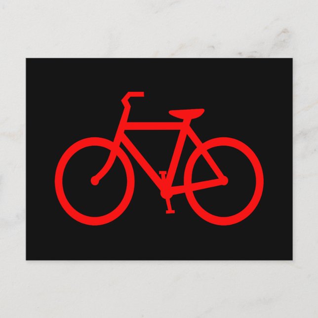 Carte Postale Vélo Rouge (Devant)