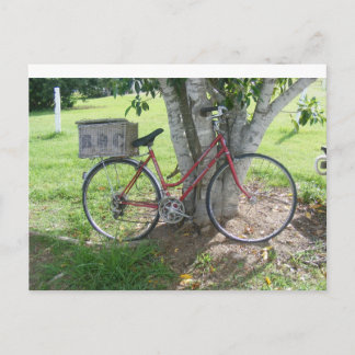 Carte Postale Vélo rouge