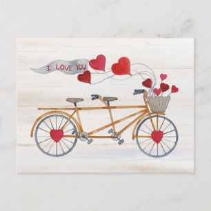Carte Postale Vélo Rustique Valentine Construite Pour Deux