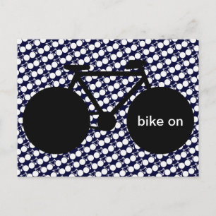 Carte Postale vélo sur image noire