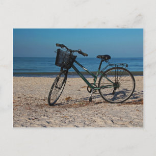 Carte Postale Vélo sur la plage aux pieds nus II