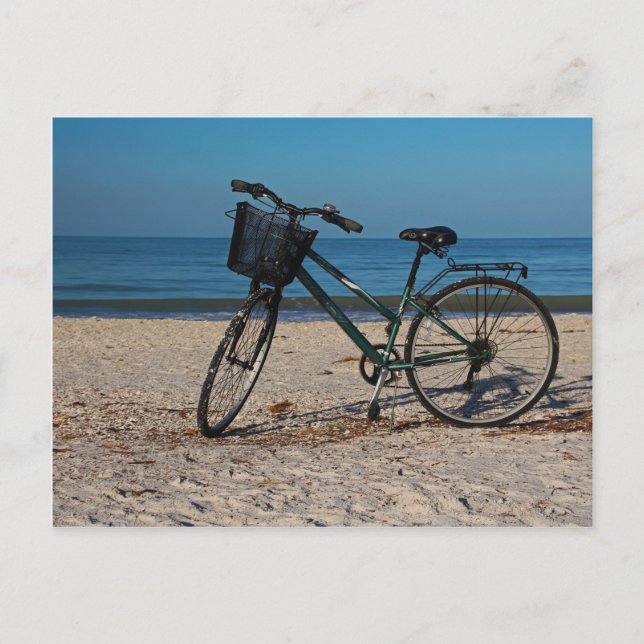 Carte Postale Vélo sur la plage aux pieds nus II (Devant)
