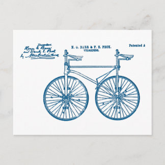 Carte Postale Vélo Tandem Velocipede 1891 Peck