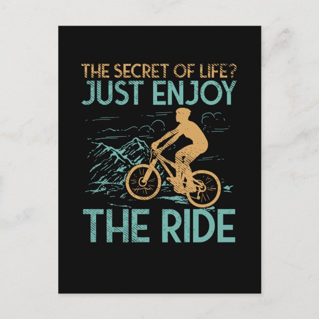 Carte Postale Vélo tout terrain cycliste (Devant)