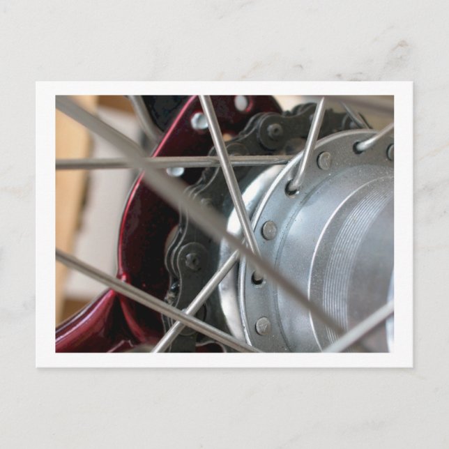 Carte Postale Vélo vélo vélo vélo vélo arrière rayon roue arrièr (Devant)