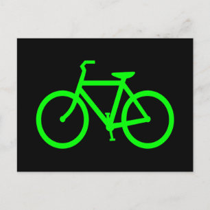 Carte Postale Vélo Vert Citron