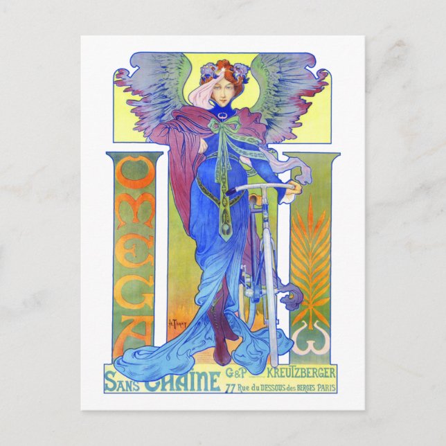 Carte postale : Vélo Vintage Ad- Henri Thiriet (Devant)