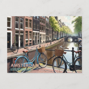Carte Postale Vélo vintage Amsterdam Keizersgracht