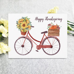 Carte Postale Vélo Vintage bon thanksgiving