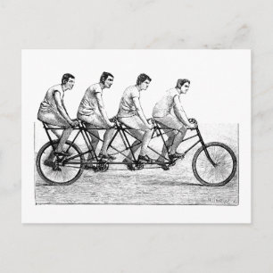 Carte Postale Vélo vintage - Course cycliste cycliste