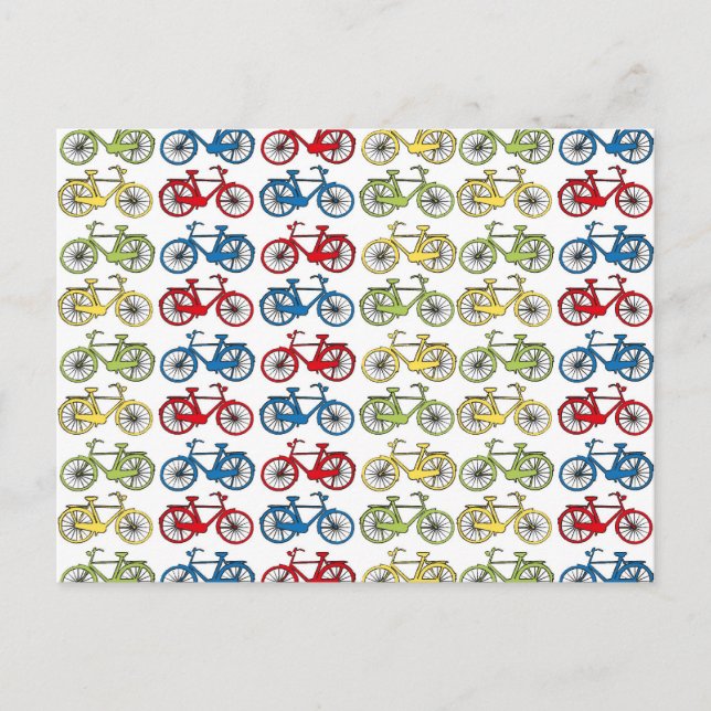 Carte Postale Vélos colorés (Devant)