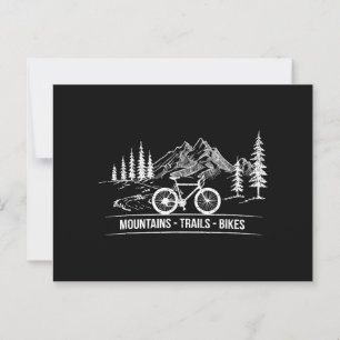 Carte Postale Vélos Mountain Trail - Vélo cycliste Rider