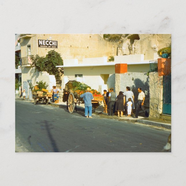 Carte Postale Vendeur de légumes, Salerne (Devant)