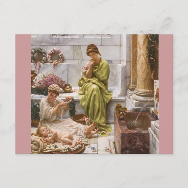 Carte Postale Vendeurs de fleurs du marché du coin (Devant)