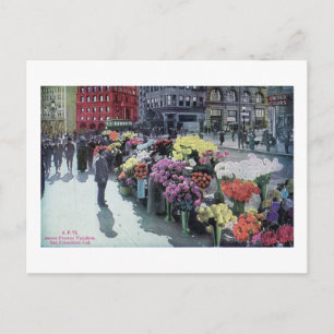 Carte Postale Vendeurs de fleurs, San Francisco 1926 Vintage