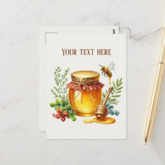 Carte Postale Vendeurs de miel mignon ajouter du texte