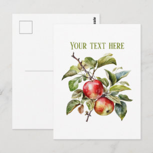 Carte Postale Vendeurs de pommes mignons personnalisables