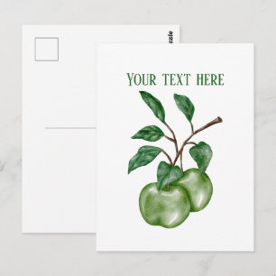 Carte Postale Vendeurs de pommes mignons personnalisables