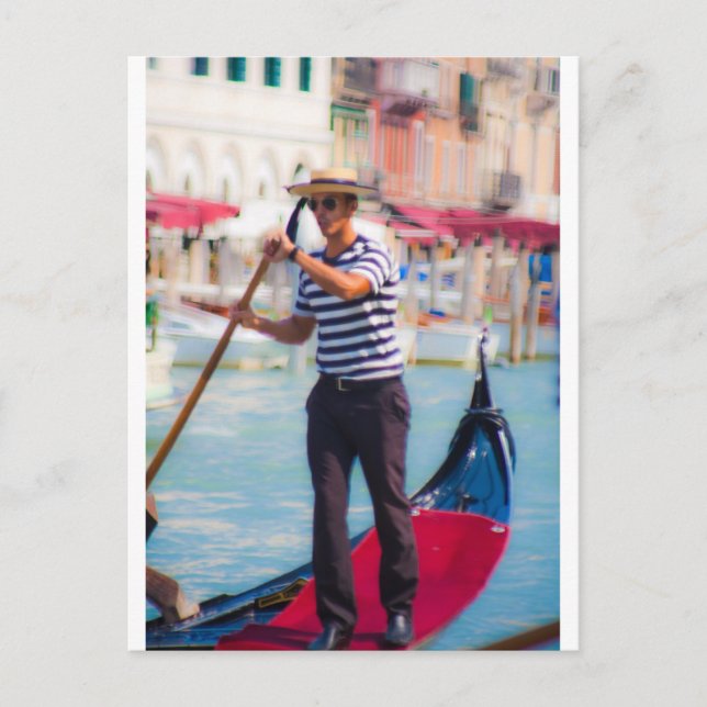 Carte Postale Venetian Gondolier (Devant)