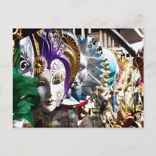 Carte Postale Venetian Masks 1 (Devant)