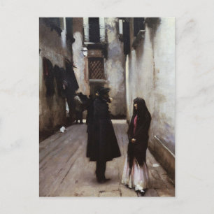 Carte Postale Venetian Street peinture d'art fine John Sargent