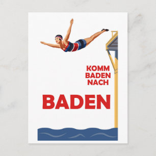Carte Postale Venez à Baden Baden