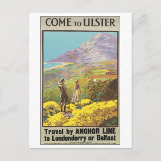 Carte Postale Venez à Ulster Travel par ligne d'Ancres