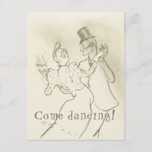 Carte Postale Venez danser   Lautrec - Couple dansant