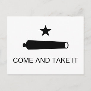 Carte Postale Venez il falloir le drapeau du Texas
