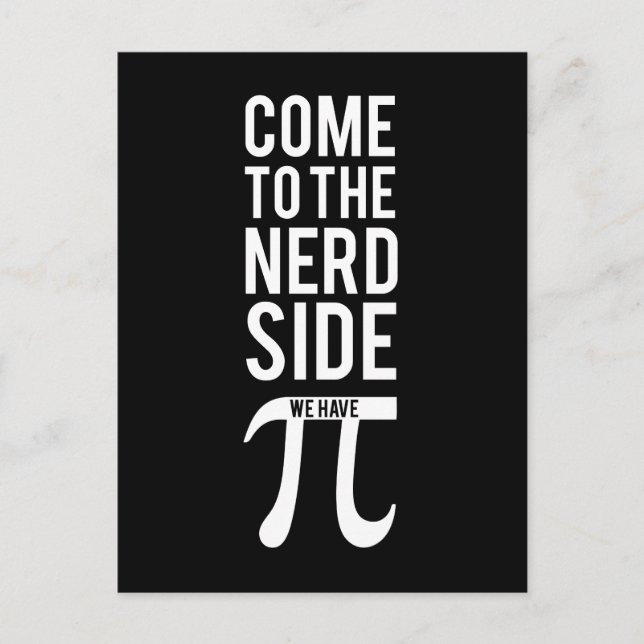 Carte Postale Venez Sur Le Côté Nerd (Devant)