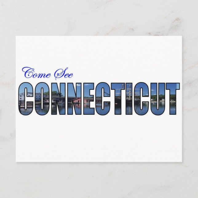 Carte Postale Venez voir Connecticut (Devant)