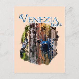 Carte Postale Venezia, Italie : Canal coloré