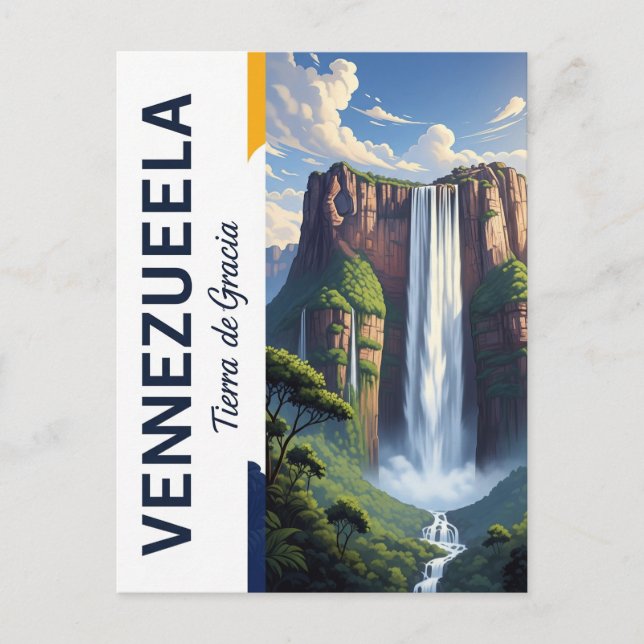 carte postale Venezuela – Angel Falls Salto Ángel  (Devant)