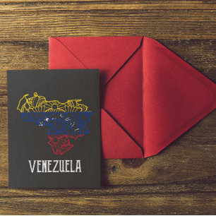 Carte Postale Venezuela Mandala Map