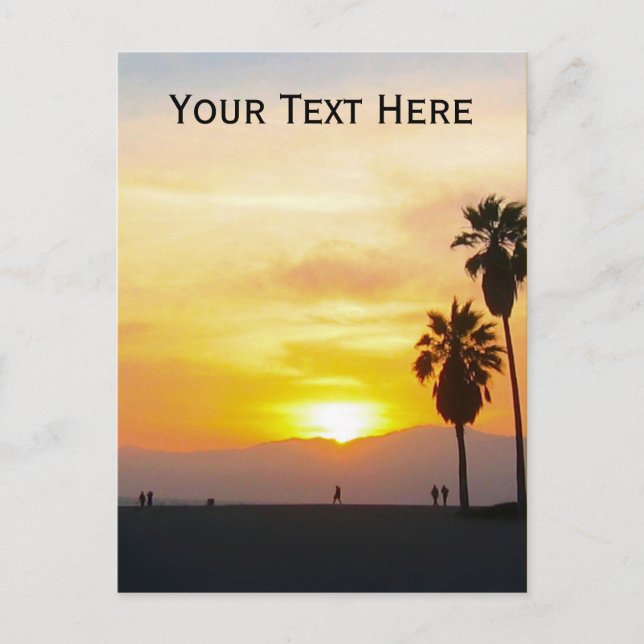 Carte Postale Venice Beach California Sunset Souvenir (Devant)