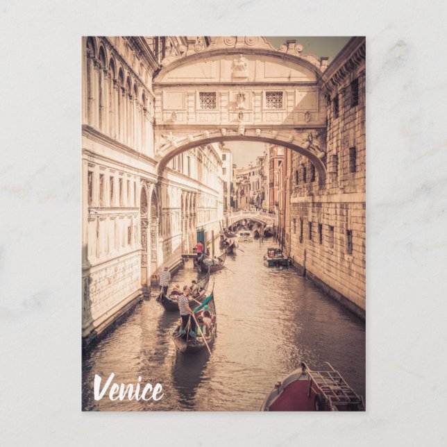 Carte Postale Venice Italie Canal Gondola Photo (Devant)