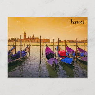 Carte Postale Venice Italie Gondolas