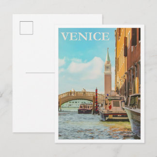 Carte Postale Venice Italy Vintage Travel 