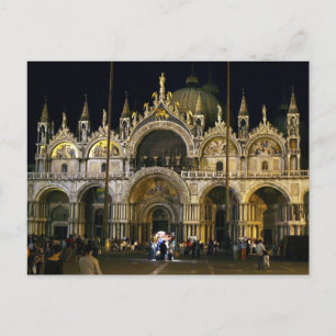 CARTE POSTALE VENICE SAN MARCO CARRÉ BASILICA