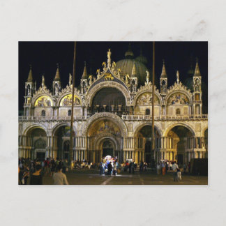 CARTE POSTALE VENICE SAN MARCO CARRÉ BASILICA