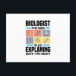 Carte Postale Venin de biologie | Teacher Science Student<br><div class="desc">This unique | Teacher Science Student" t-shirt is ideal as a funny gift idea for dad,  maman,  men,  women,  son,  daughter,  boyfriend,  girlfriend,  husband and wife.</div>
